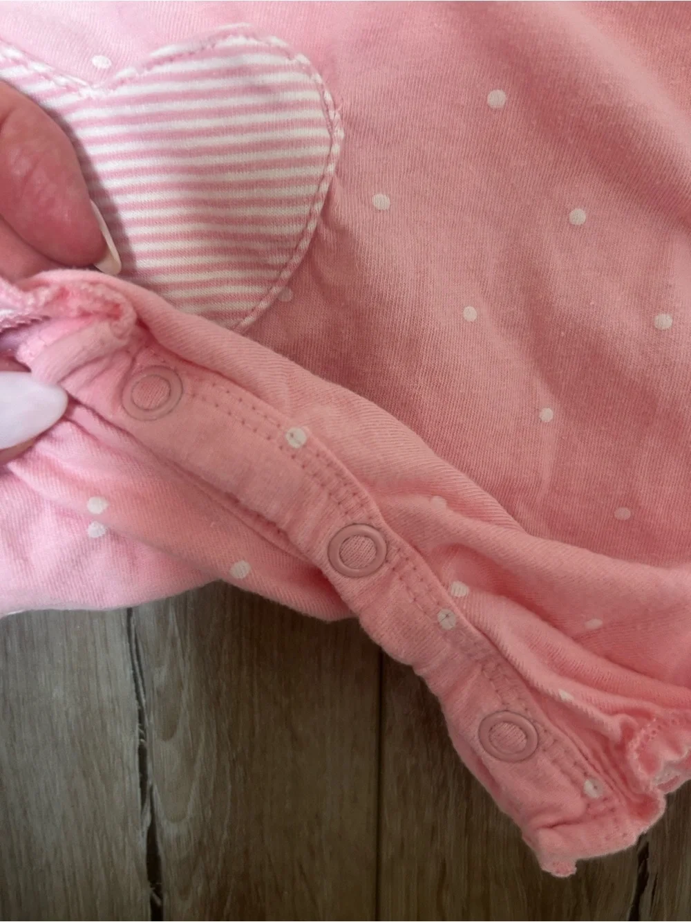 Carter's Pink Polka Dot Heart Romper -24 months